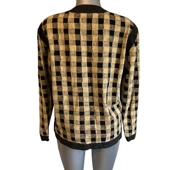 Checkered Shacket Jacket Shirt Rose Flower Embroidery Snap Button Down Gingham - Picture 5 of 11